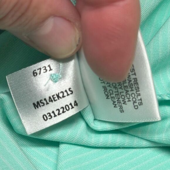 Peter Millar Summer Comfort Green Neon Stripe Polo size XL - Picture 9 of 9